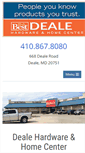 Mobile Screenshot of dealehardware.com